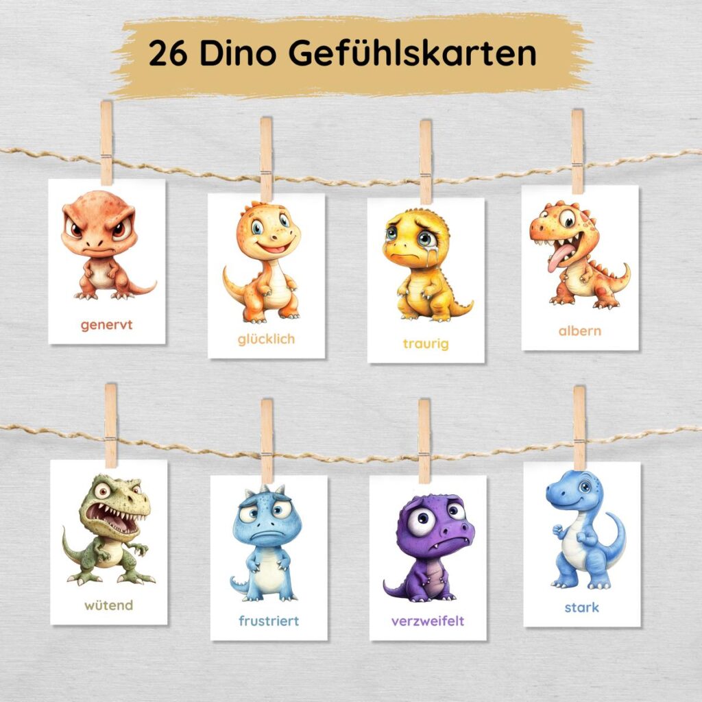 Dino Gefühlskarten