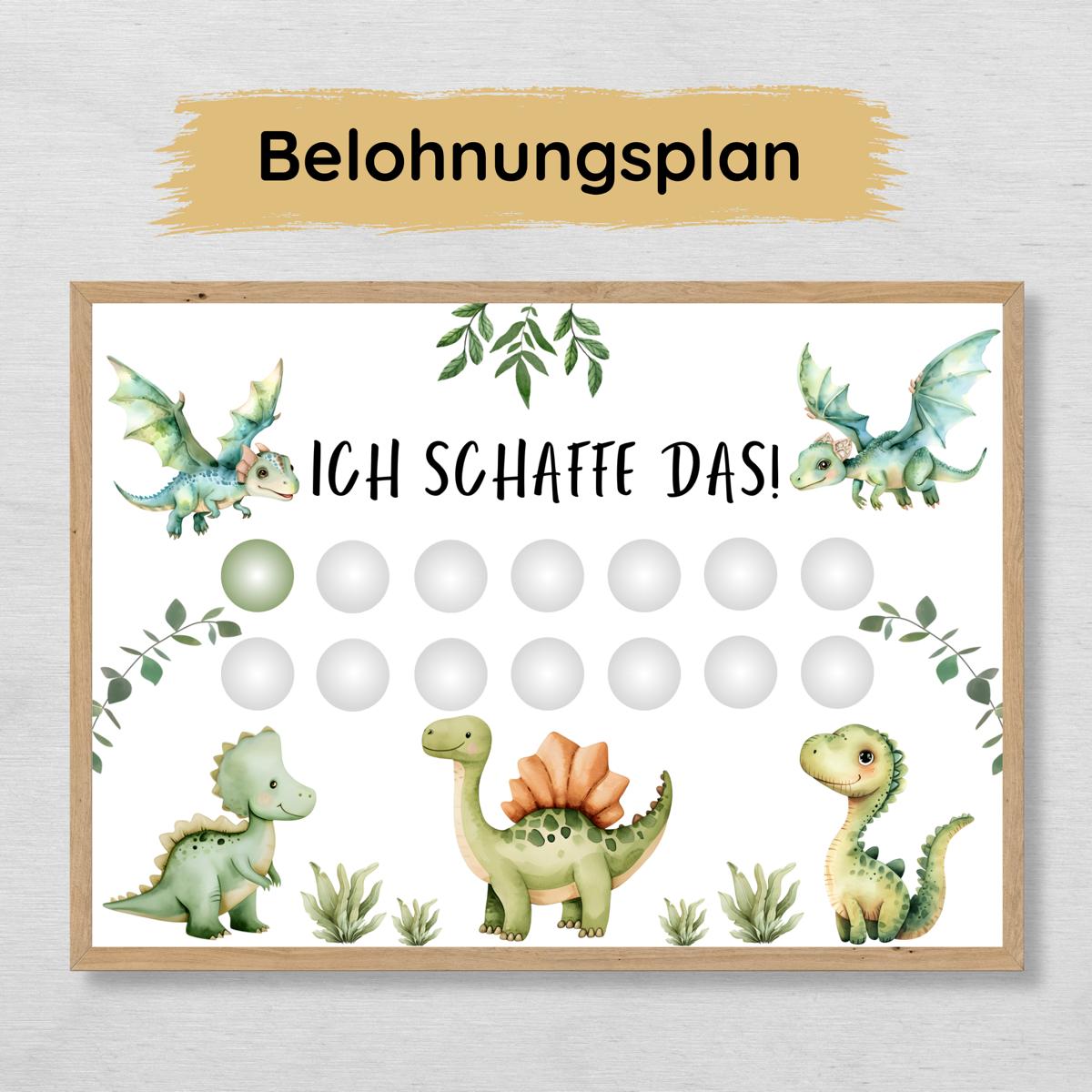 Dino Belohnungsplan für Kinder