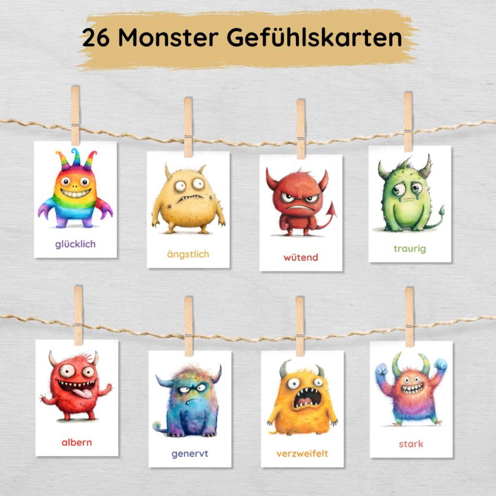 Monster Gefühlskarten