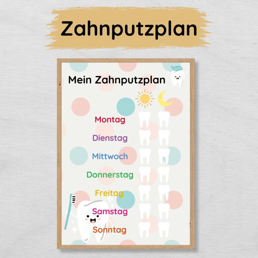 Zahnputzplan für Kinder